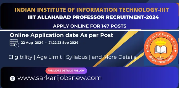 IIIT Allahabad Professor Recruitment-2024