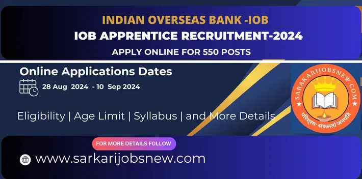 IOB Apprentice Recruitment-2024