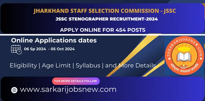 JSSC Stenographer Recruitment-2024