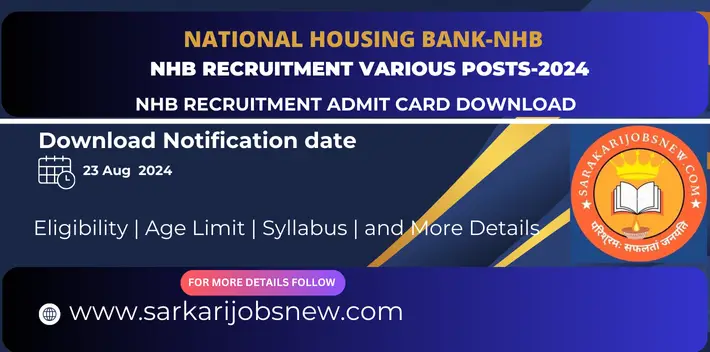 NHB Recruitment Various Posts-2024