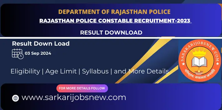 Rajasthan Police Constable Recruitment-2023