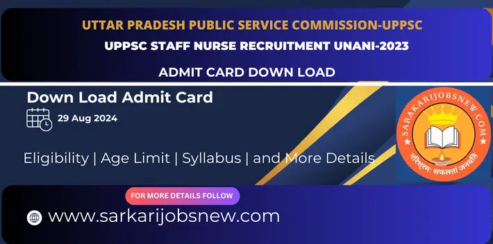 UPPSC Staff Nurse Recruitment Unani-2023
