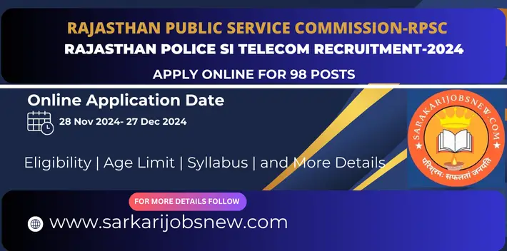RPSC SI Telecom Online Form 2024