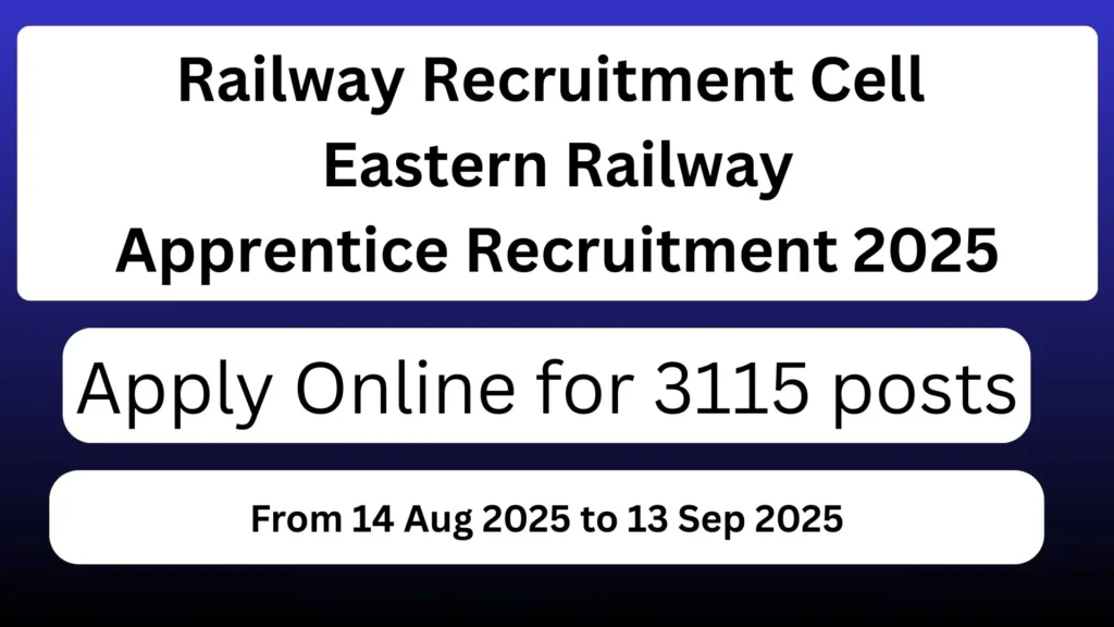 Eastern Railway ER Apprentice 2025